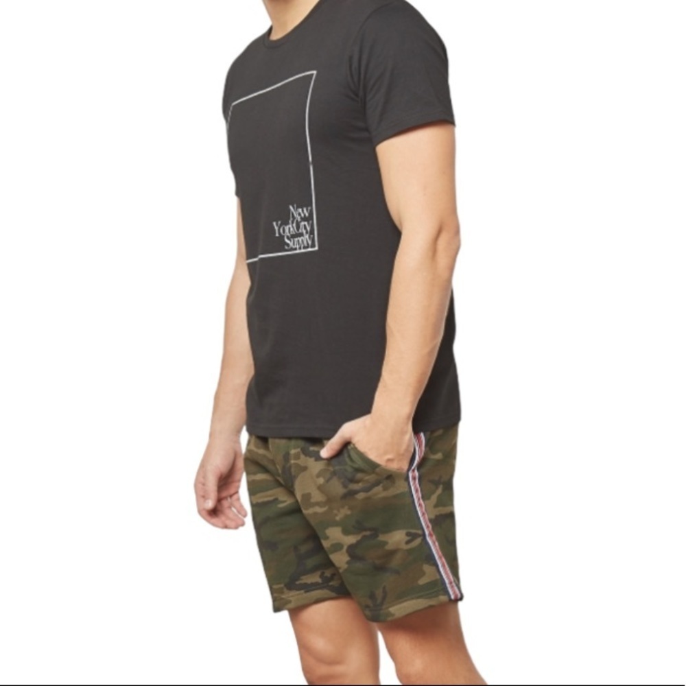 Cotton On volley camo jogger shorts with side stripe xl